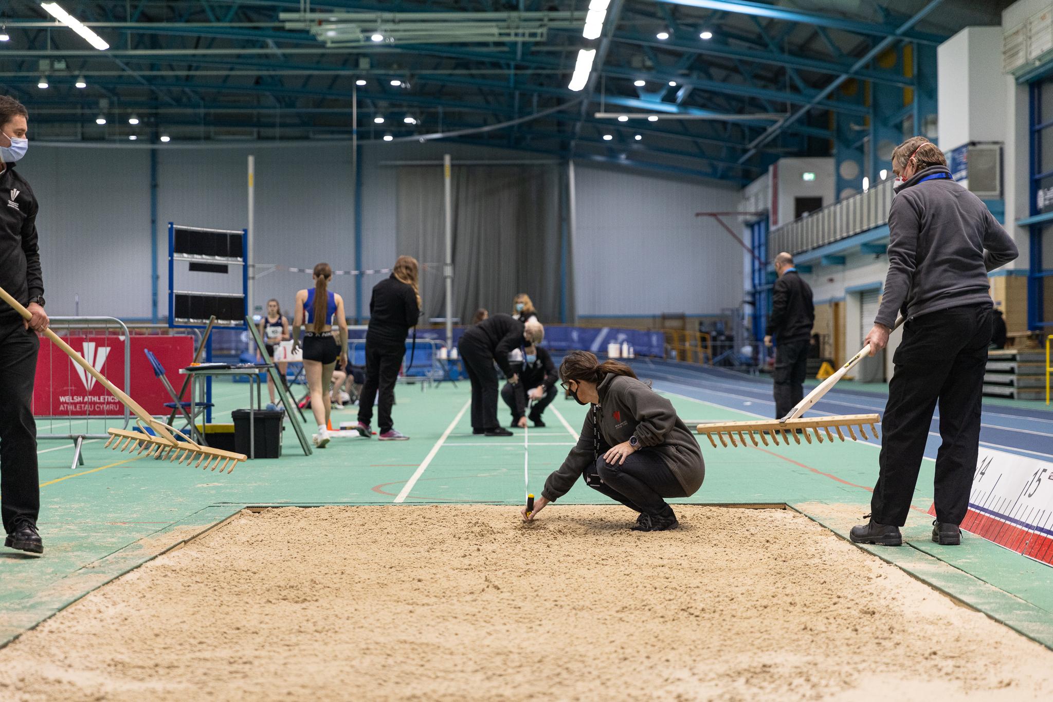 Field Judges in action at a sandpit